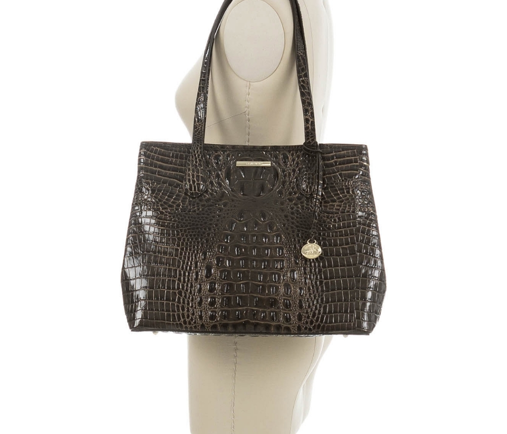 Brahmin Medium Julian Melbourne Graphite Leather